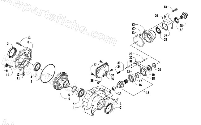 FRONT DRIVE GEARCASE ASSEMBLY diagram