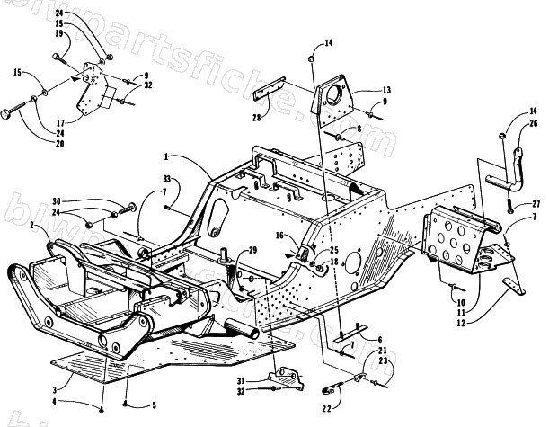 FRONT FRAME AND FOOTREST ASSEMBLY diagram