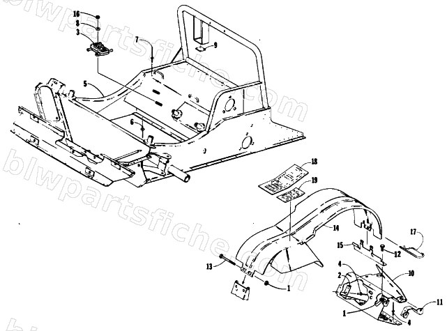 FRONT FRAME AND FOOTREST ASSEMBLY diagram
