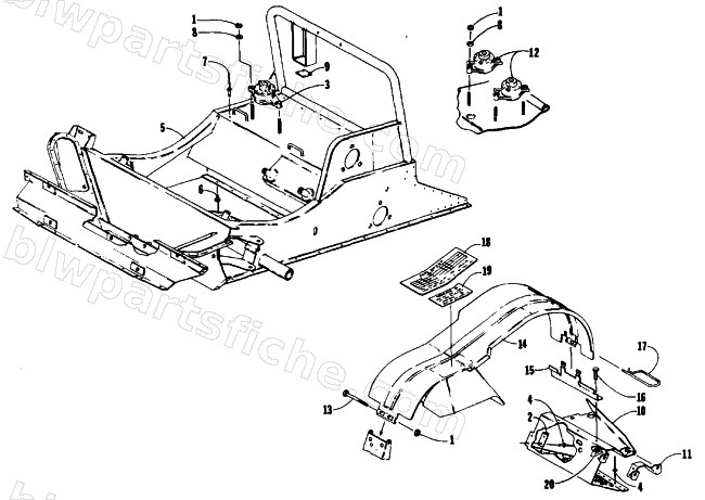 FRONT FRAME AND FOOTREST ASSEMBLY diagram