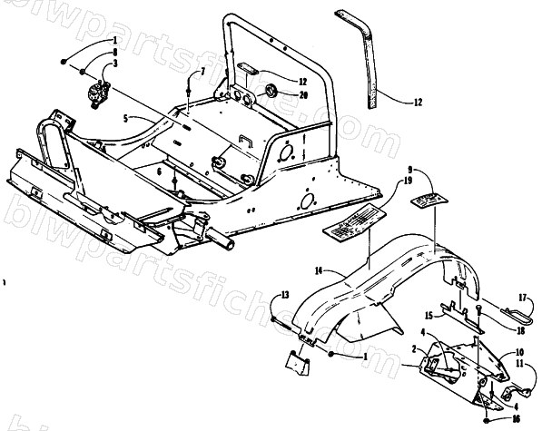 FRONT FRAME AND FOOTREST ASSEMBLY diagram