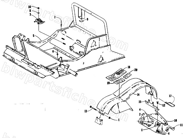 FRONT FRAME AND FOOTREST ASSEMBLY diagram