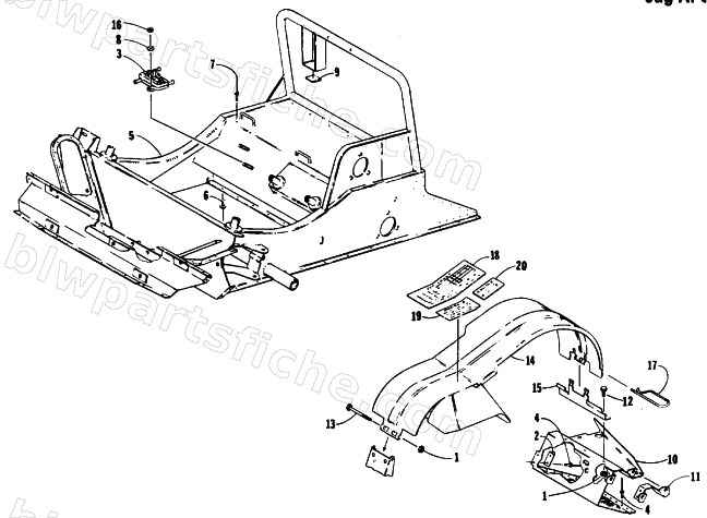 FRONT FRAME AND FOOTREST ASSEMBLY diagram