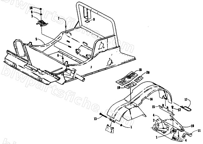 FRONT FRAME AND FOOTREST ASSEMBLY diagram