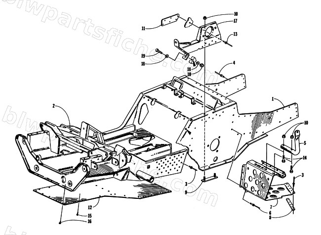 FRONT FRAME AND FOOTREST ASSEMBLY diagram