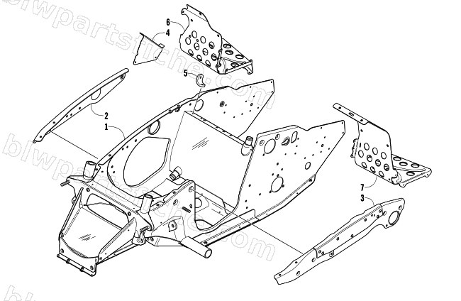FRONT FRAME AND FOOTREST diagram