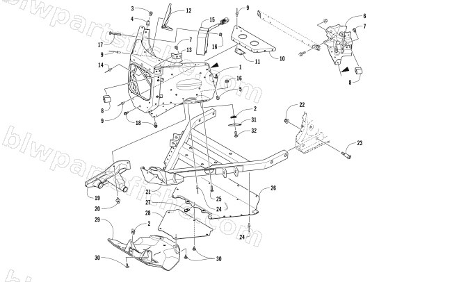 FRONT FRAME ASSEMBLY diagram