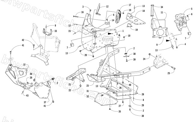 FRONT FRAME ASSEMBLY diagram