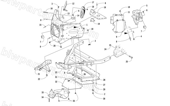 FRONT FRAME ASSEMBLY diagram
