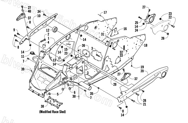 FRONT FRAME ASSEMBLY diagram