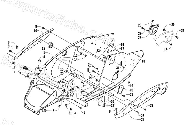 FRONT FRAME ASSEMBLY diagram
