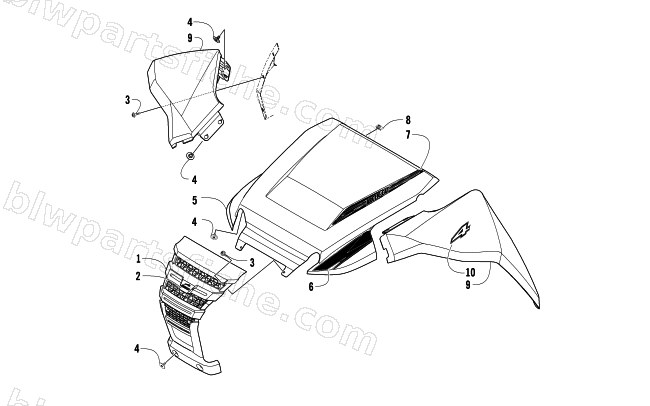 FRONT PANEL ASSEMBLY diagram