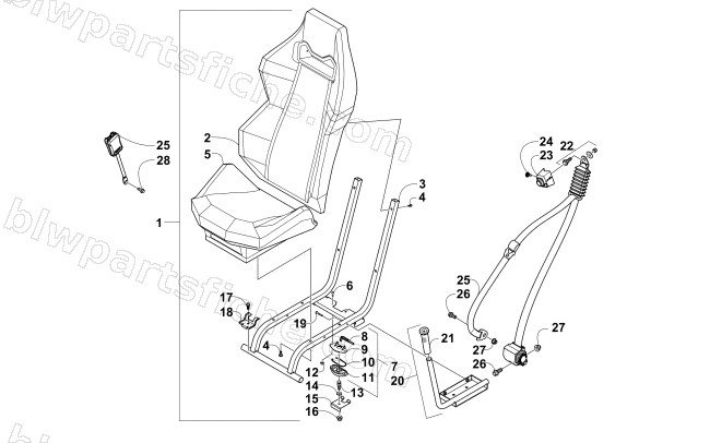 FRONT SEAT ASSEMBLY diagram
