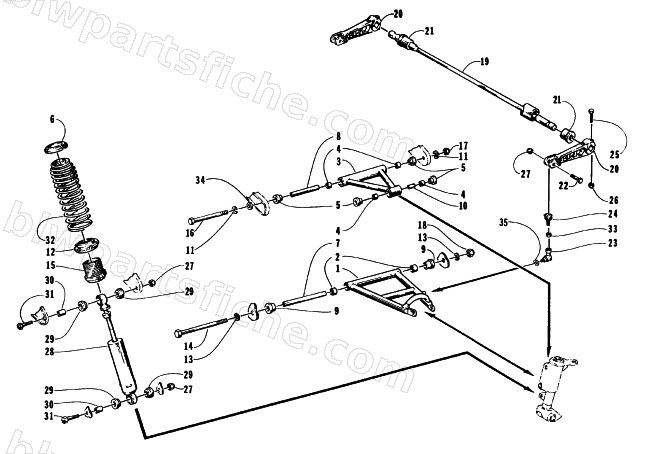 FRONT SUSPENSION AND SHOCK ABSORBER diagram