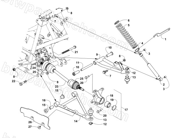 FRONT SUSPENSION ASSEMBLY diagram