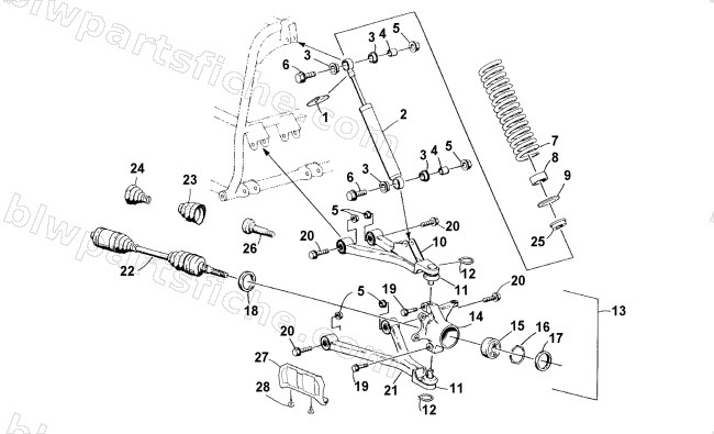 FRONT SUSPENSION ASSEMBLY diagram
