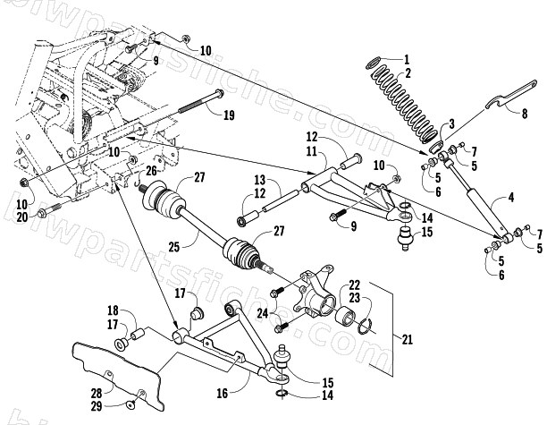 FRONT SUSPENSION ASSEMBLY diagram