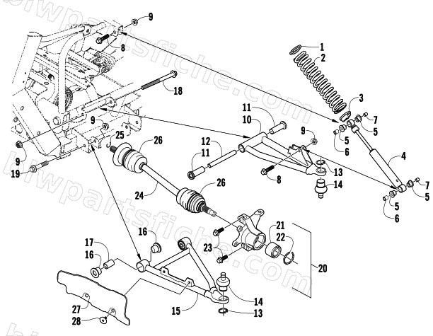 FRONT SUSPENSION ASSEMBLY diagram