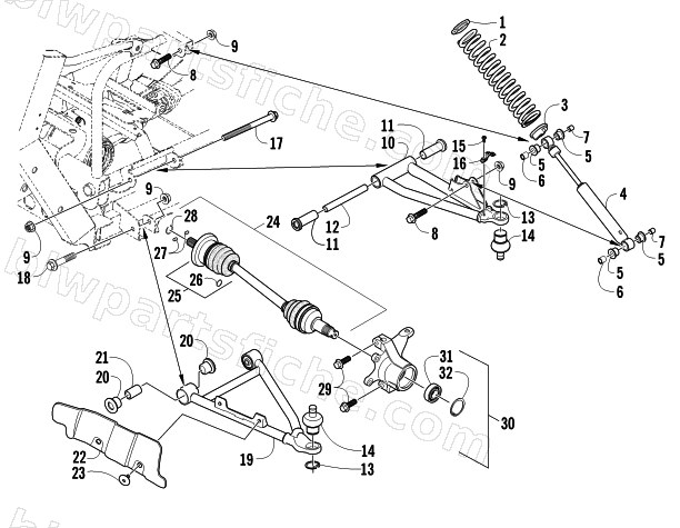 FRONT SUSPENSION ASSEMBLY diagram