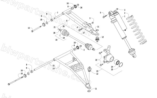 FRONT SUSPENSION ASSEMBLY diagram