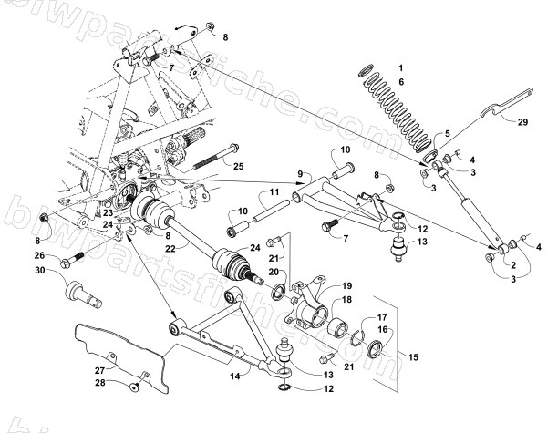 FRONT SUSPENSION ASSEMBLY diagram