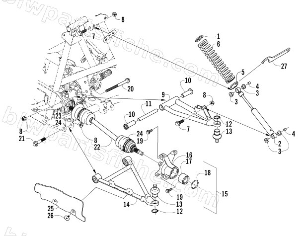 FRONT SUSPENSION ASSEMBLY diagram