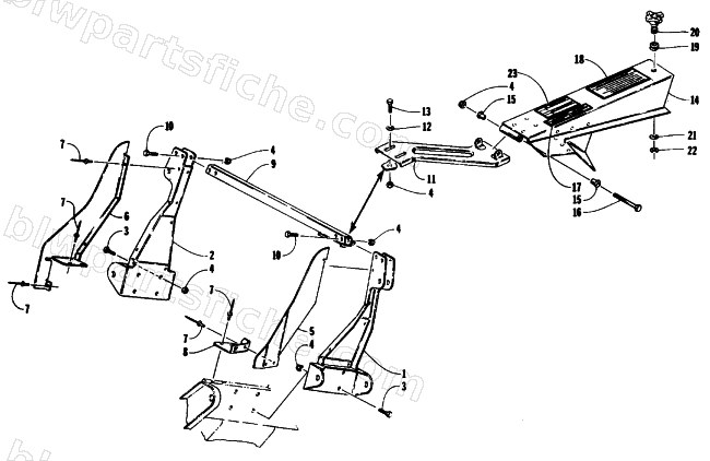 FRONT SUSPENSION BRACKETS & CLUTCH SHIELD diagram
