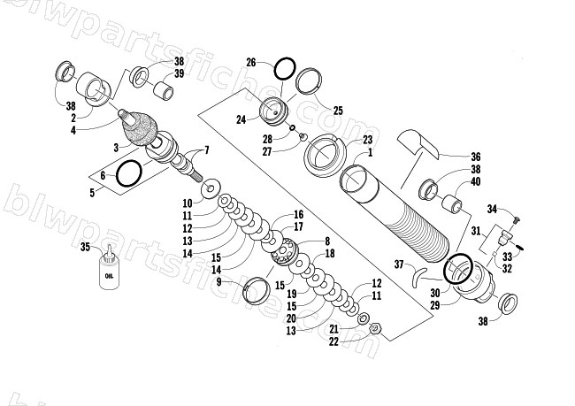 FRONT SUSPENSION SHOCK ABSORBER diagram