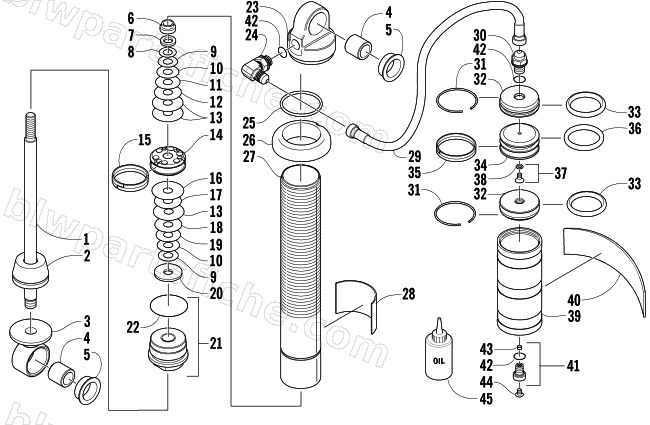 FRONT SUSPENSION SHOCK ABSORBER diagram
