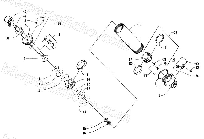 FRONT SUSPENSION SHOCK ABSORBER diagram
