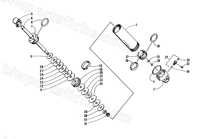 FRONT SUSPENSION SHOCK ABSORBER diagram