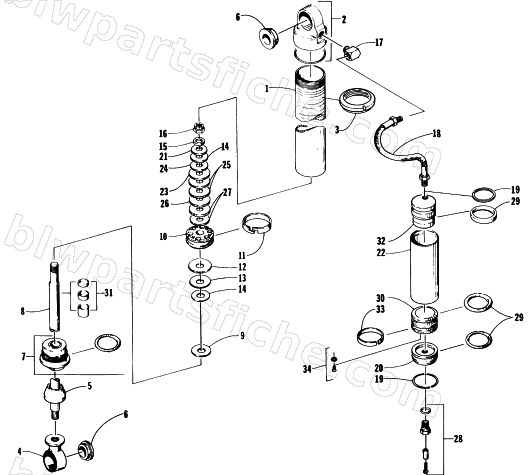 FRONT SUSPENSION SHOCK ABSORBER diagram