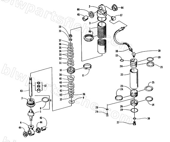FRONT SUSPENSION SHOCK ABSORBER diagram