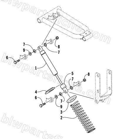 FRONT SUSPENSION SHOCK ABSORBER diagram