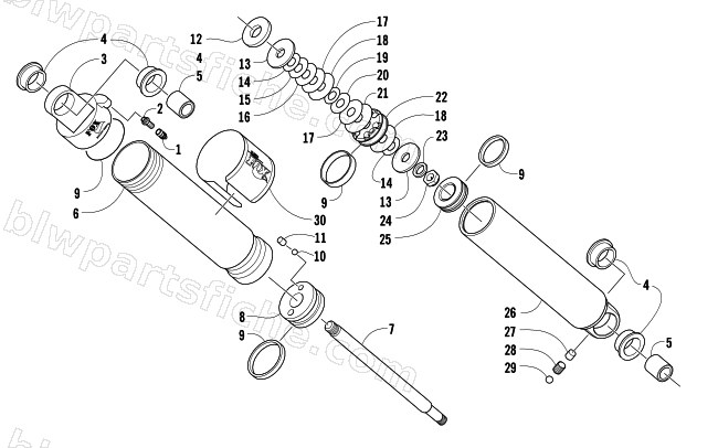 FRONT SUSPENSION SHOCK ABSORBER diagram