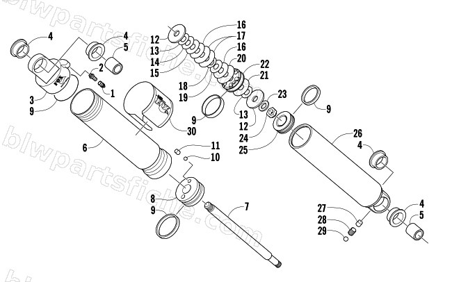 FRONT SUSPENSION SHOCK ABSORBER diagram