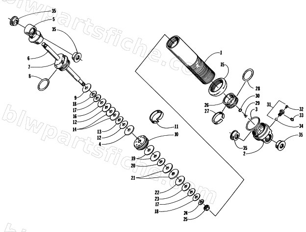 FRONT SUSPENSION SHOCK ABSORBER diagram