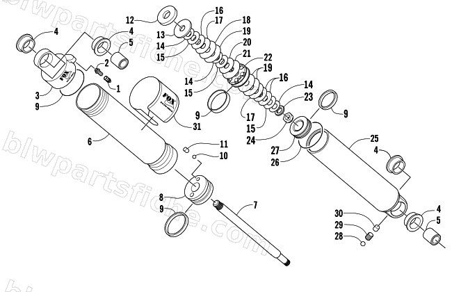 FRONT SUSPENSION SHOCK ABSORBER diagram