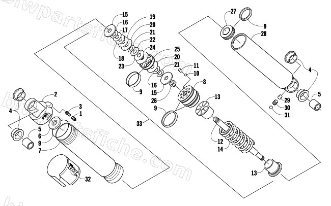 FRONT SUSPENSION SHOCK ABSORBER diagram