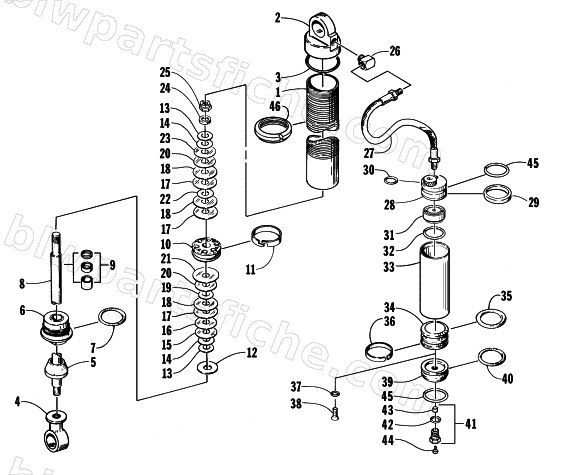 FRONT SUSPENSION SHOCK ABSORBER diagram