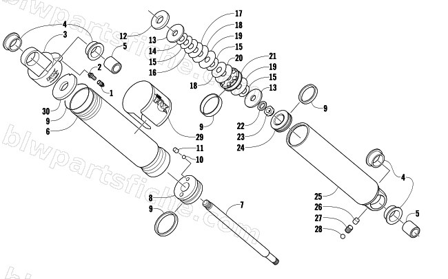 FRONT SUSPENSION SHOCK ABSORBER diagram