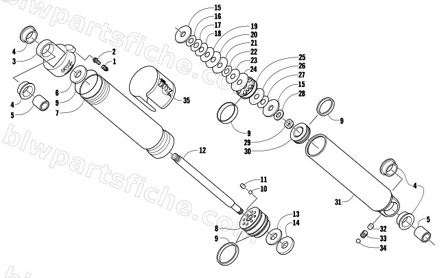 FRONT SUSPENSION SHOCK ABSORBER diagram