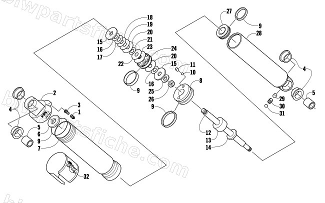 FRONT SUSPENSION SHOCK ABSORBER diagram
