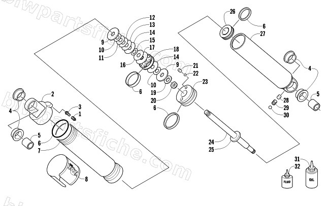 FRONT SUSPENSION SHOCK ABSORBER diagram