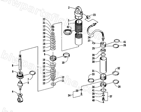 FRONT SUSPENSION SHOCK ABSORBER diagram