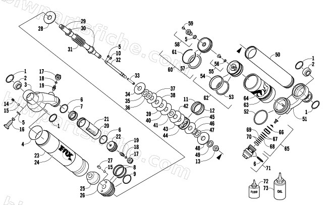 FRONT SUSPENSION SHOCK ABSORBER diagram