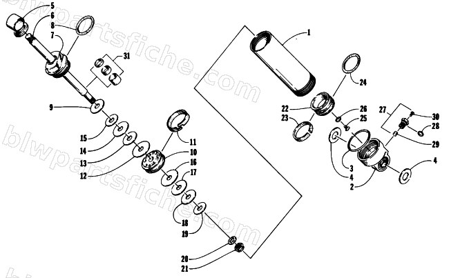 FRONT SUSPENSION SHOCK ABSORBER diagram