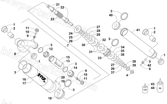 FRONT SUSPENSION SHOCK ABSORBER diagram