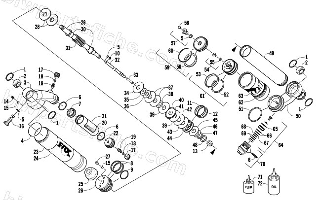 FRONT SUSPENSION SHOCK ABSORBER diagram