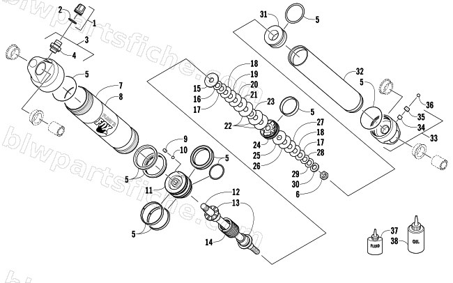 FRONT SUSPENSION SHOCK ABSORBER diagram